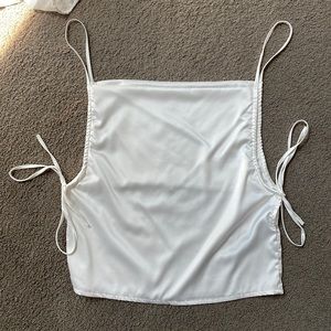 Satin effect tank top